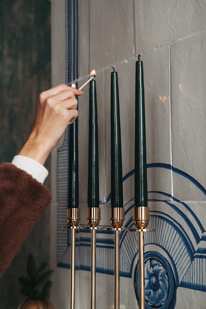 Herrgårdsljus candles 30 cm 六件套装 , 深绿 Hilke Collection