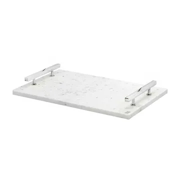 Hilke Collection 托盘 40.5x25.5cm - 白色大理石_镀镍黄铜 - Hilke Collection