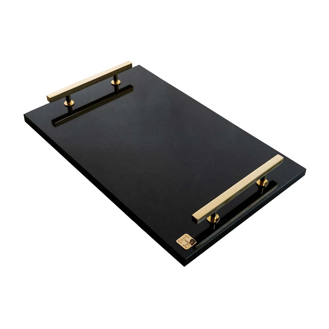 Hilke Collection tray 40.5x25.5 cm, 花岗岩-solid brass Hilke Collection