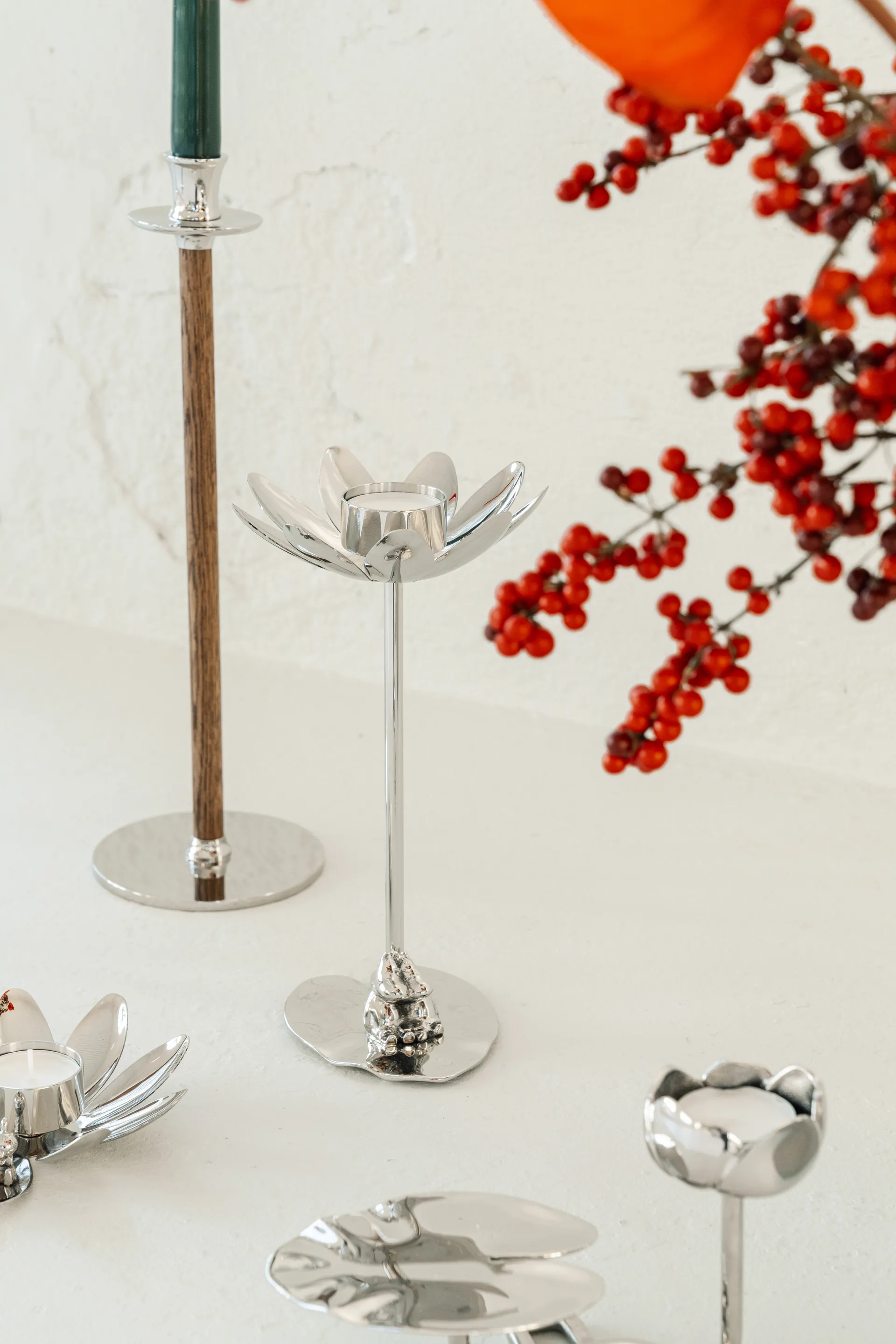 Hilke X Mumin 亚美 烛台, 镀镍黄铜 Hilke Collection