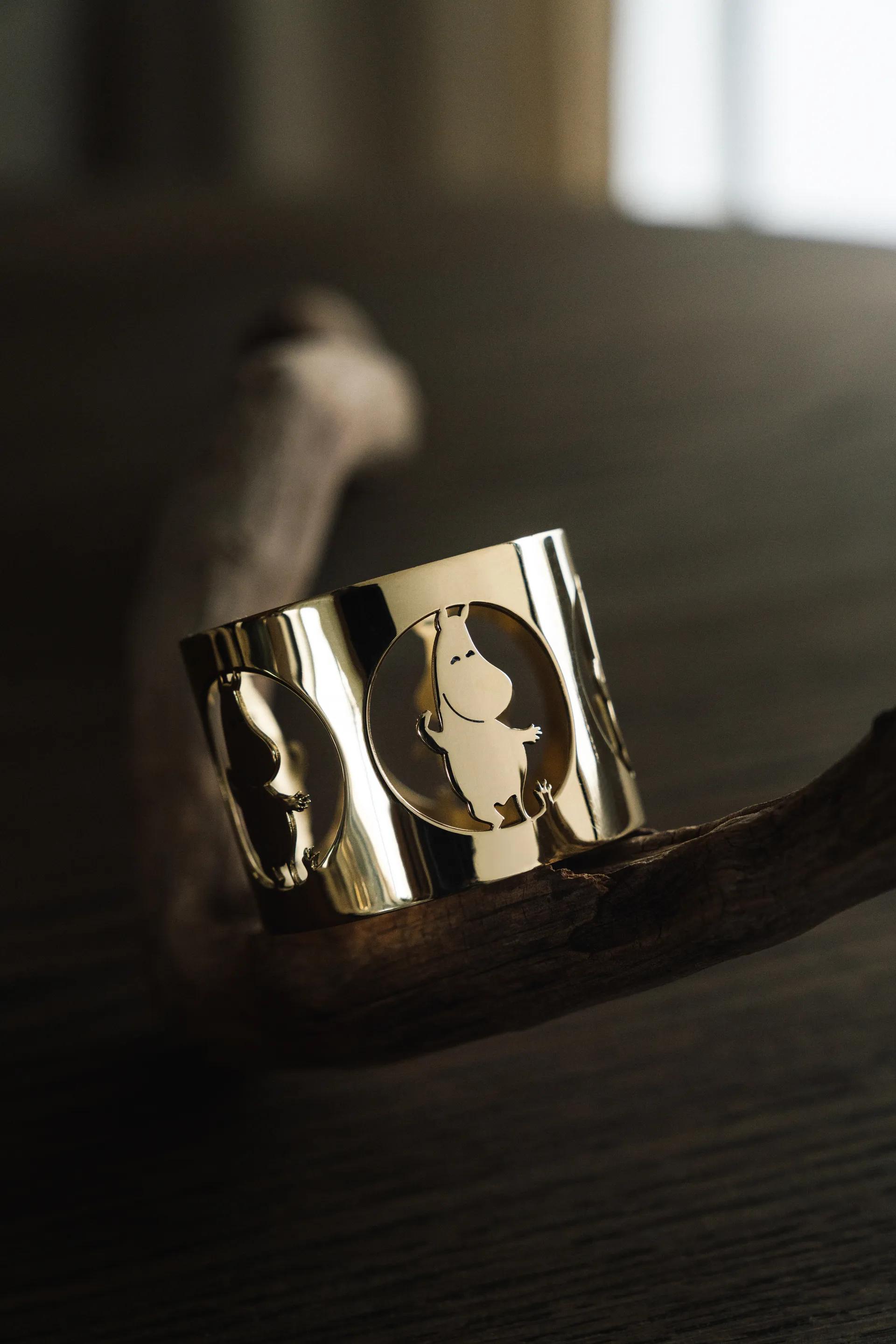 Hilke X 姆明 餐巾纸 Rings Moomintroll 两件套装, 黄铜 Hilke Collection