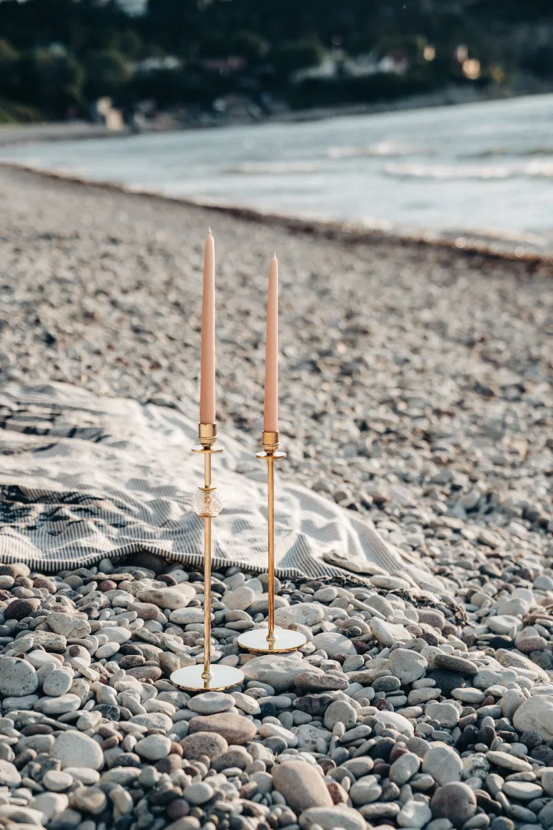 Luce Del Sole 烛台 35 cm, Solid brass Hilke Collection