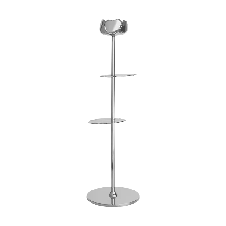 Ninfea Alta 烛台 30cm, 镀镍黄铜 Hilke Collection