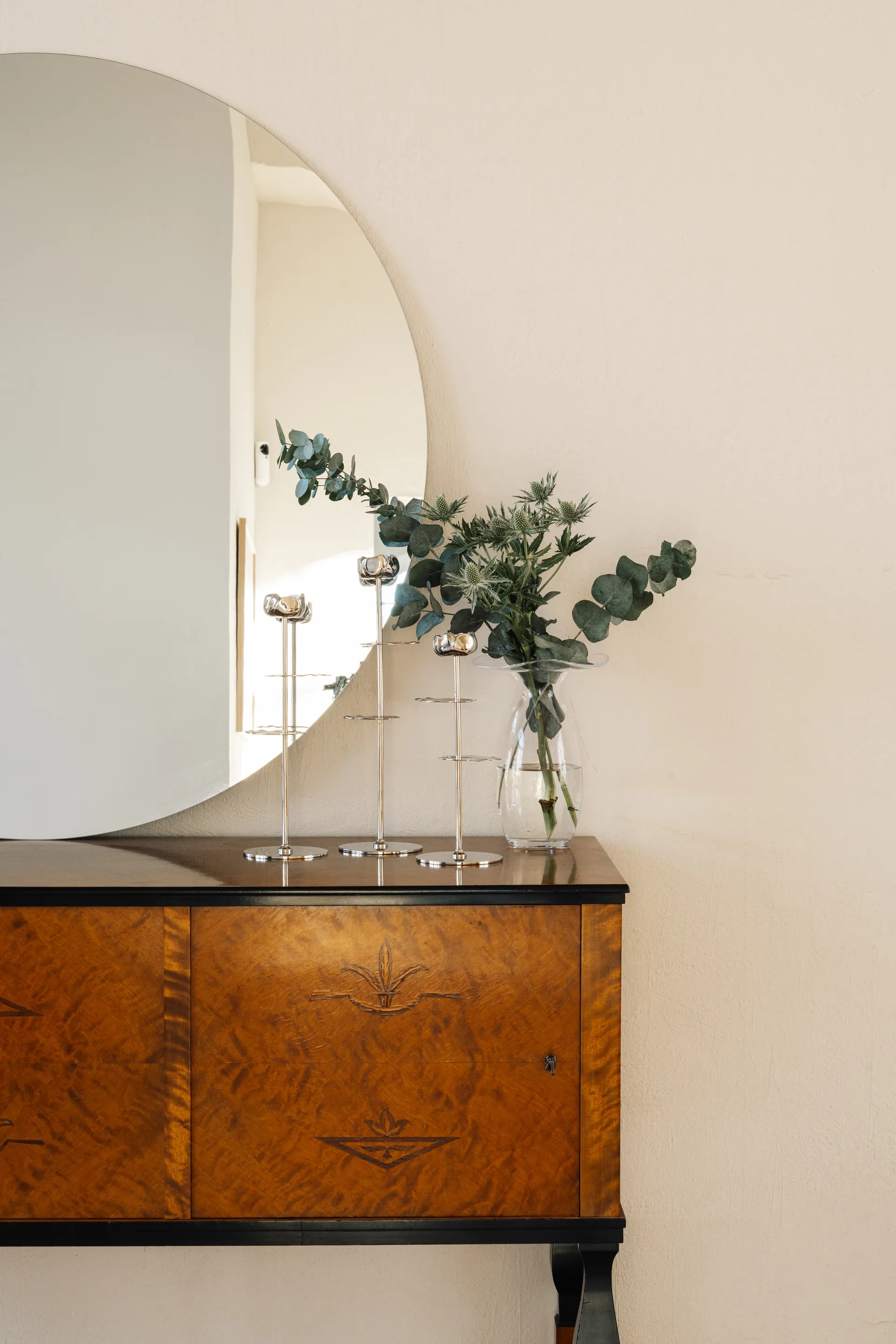 Ninfea Alta 烛台 35 cm, 镍镀 黄铜 Hilke Collection