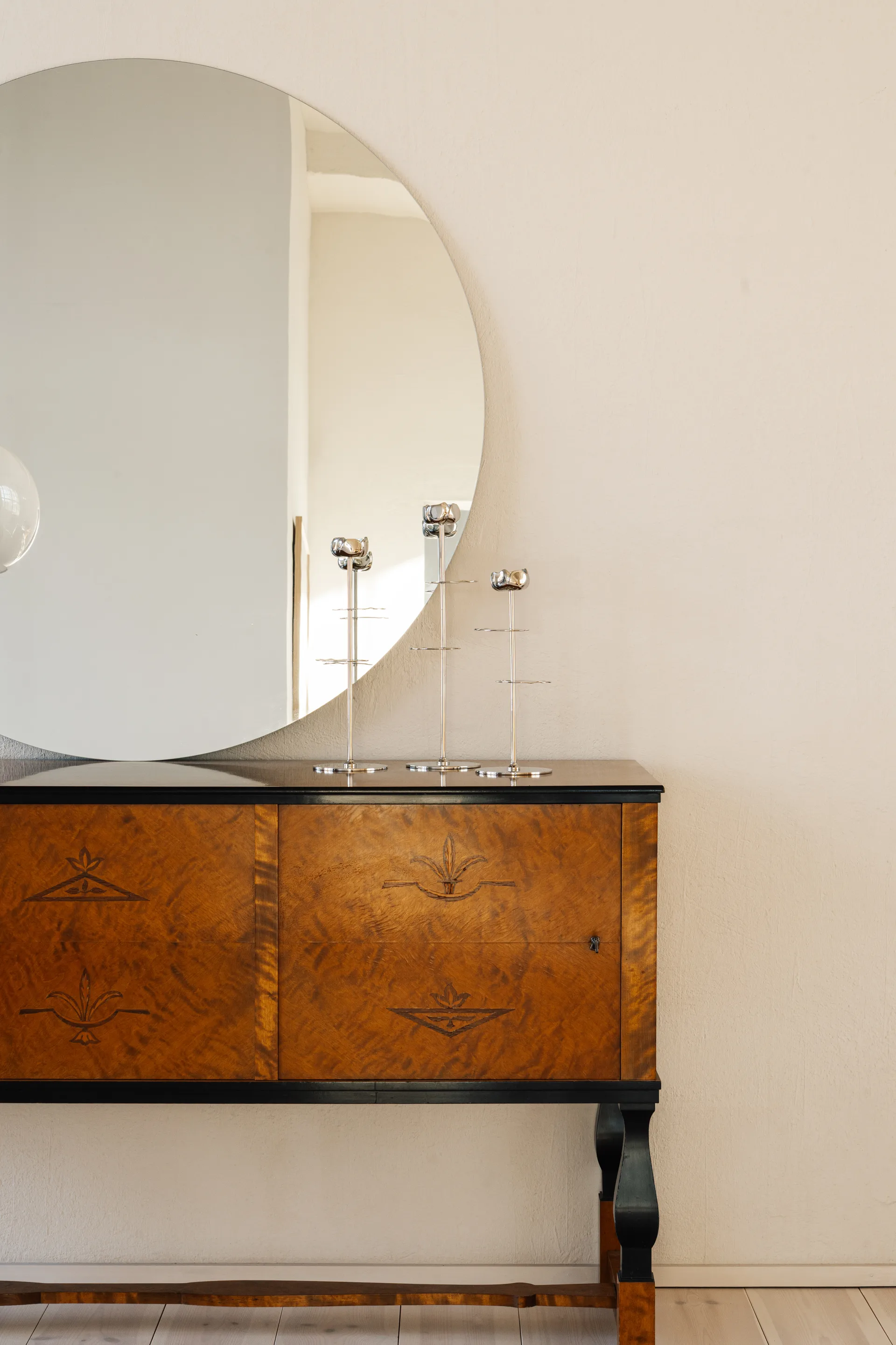 Ninfea Alta 烛台 40 cm, 镍镀 黄铜 Hilke Collection