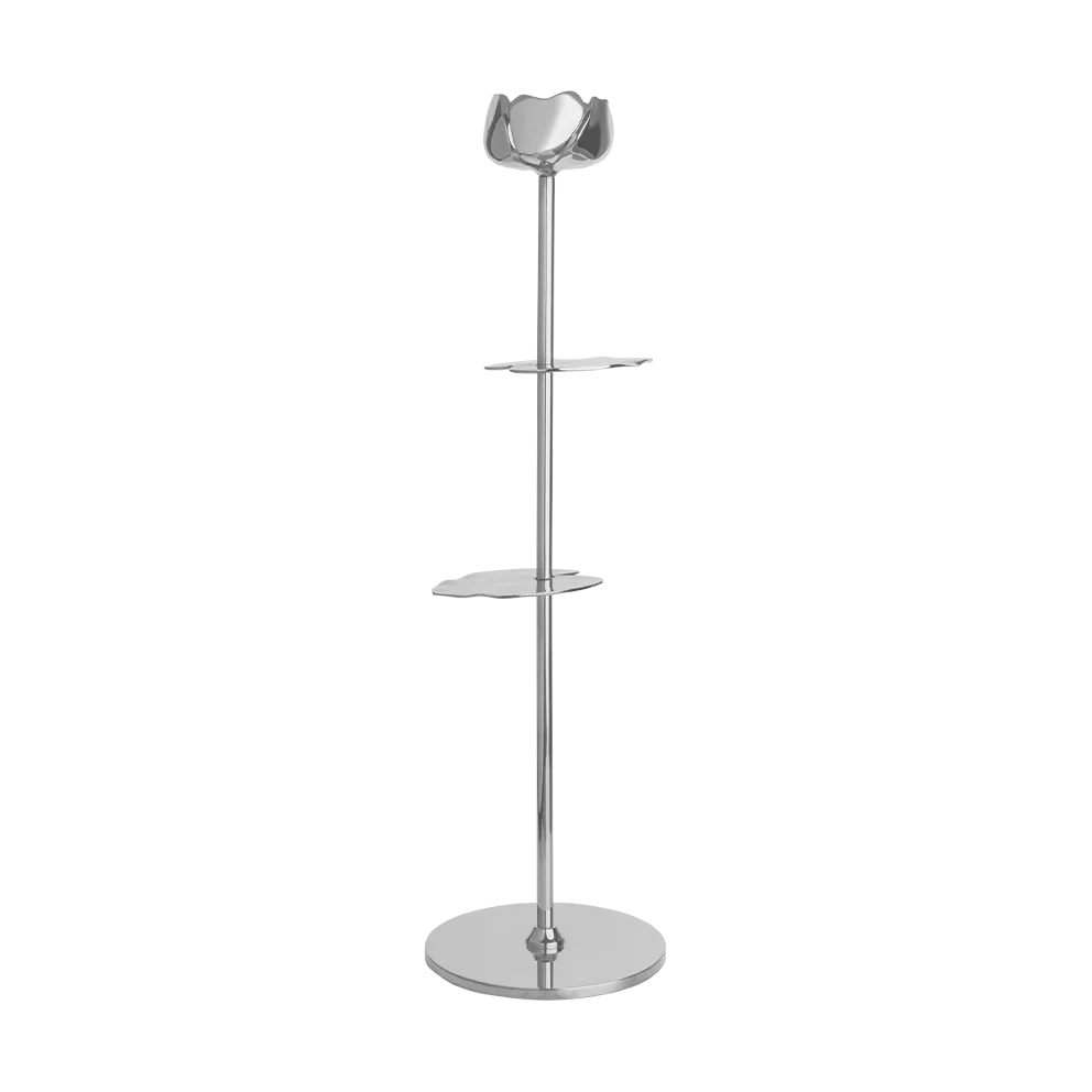 Ninfea Alta 烛台 40cm, 镀镍黄铜 Hilke Collection