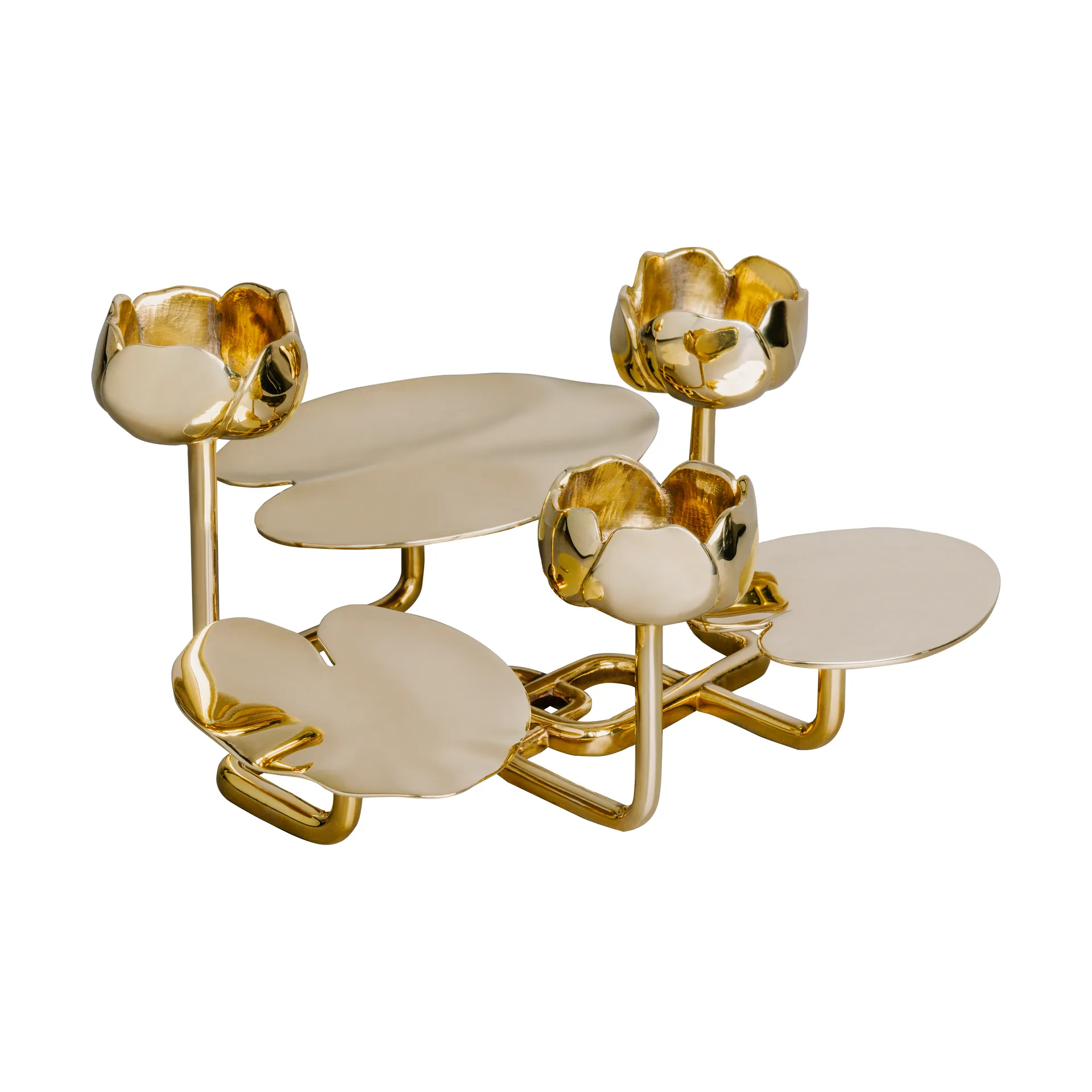 Ninfea grande 烛台, 黄铜 Hilke Collection