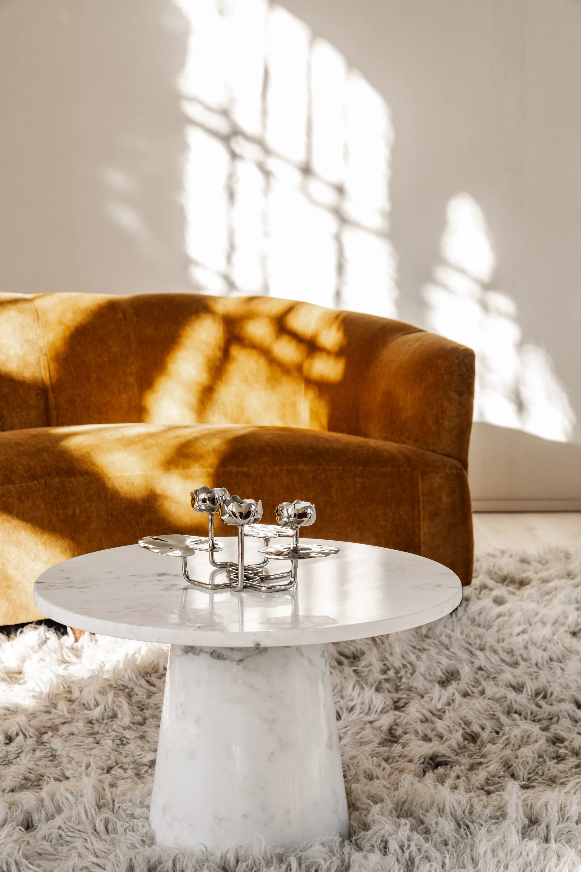 Ninfea grande 烛台, 镍镀 黄铜 Hilke Collection