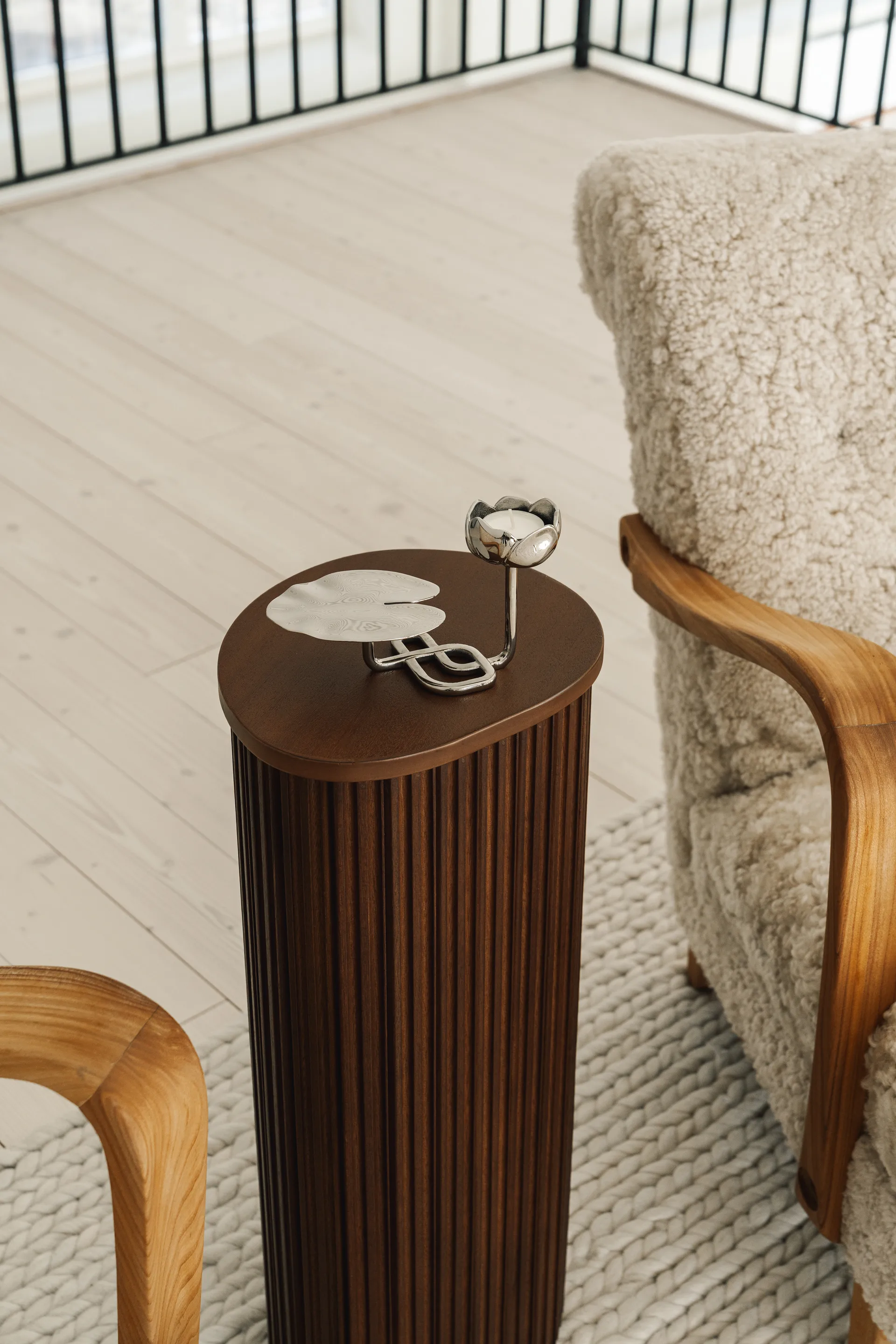 Ninfea No.1 烛台, 镍镀 黄铜 Hilke Collection