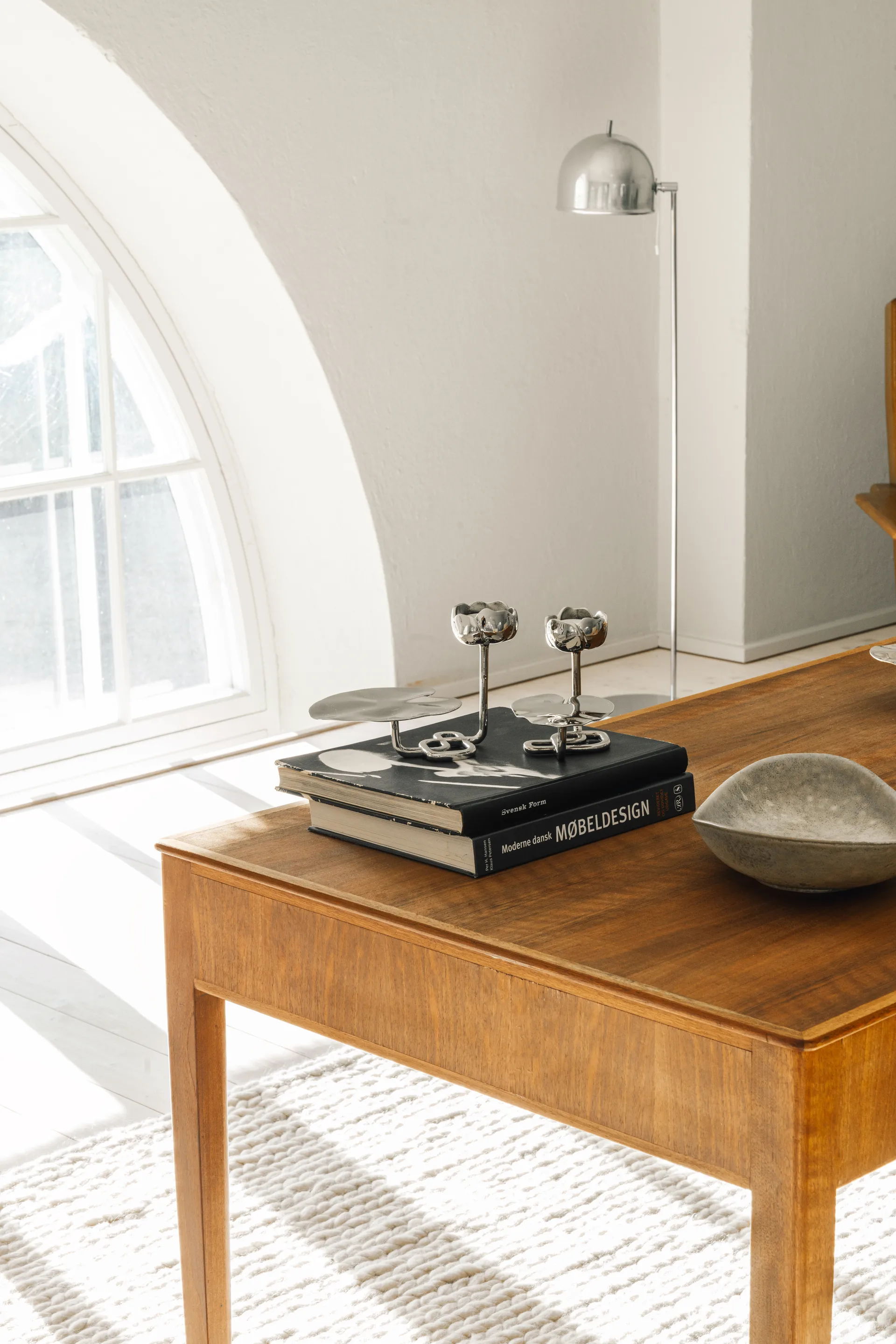 Ninfea No.1 烛台, 镍镀 黄铜 Hilke Collection