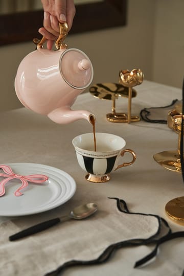 Strisce Nero 杯子和碟子 - 22 cl - Hilke Collection