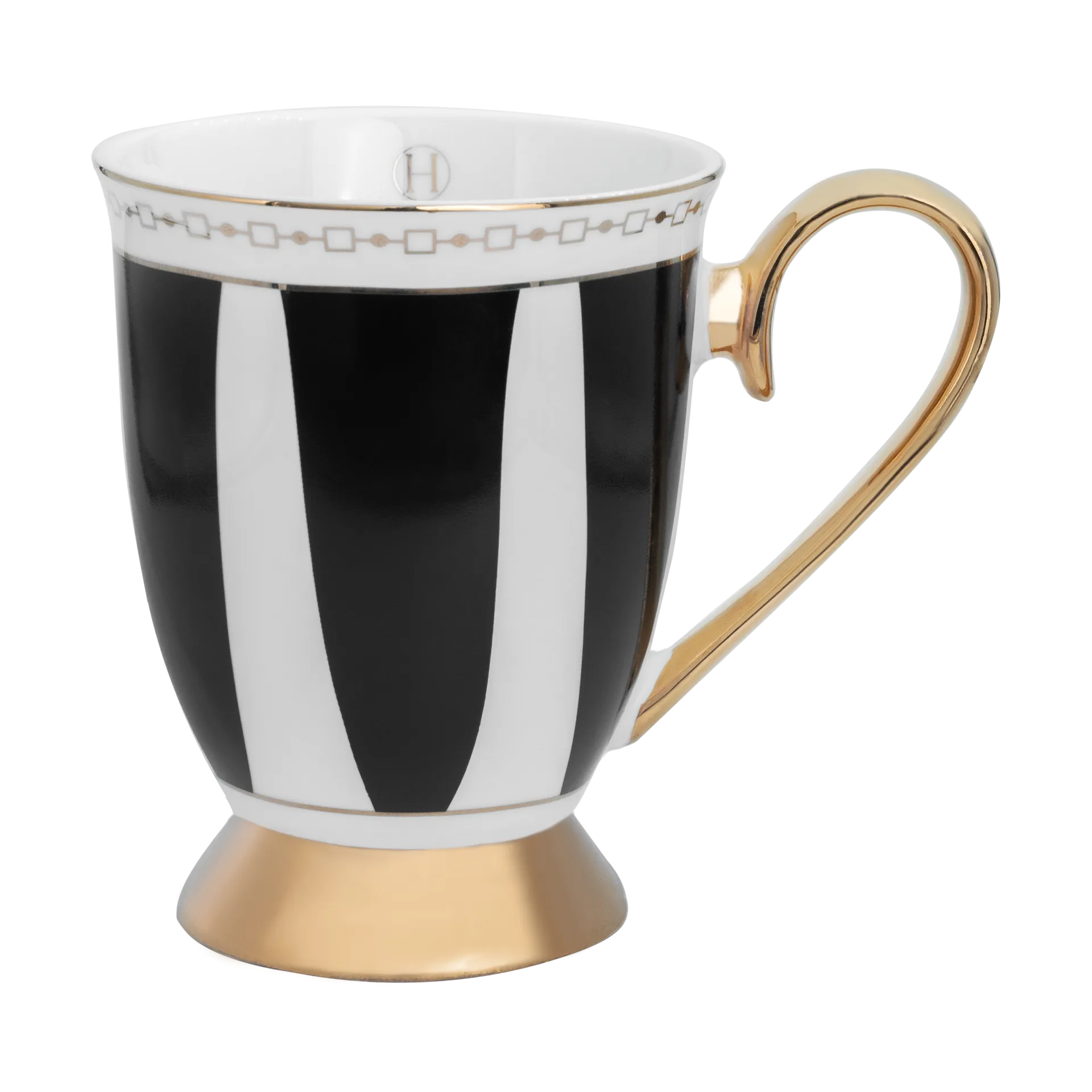 Strisce Nero 马克杯280ml, 黑色_白色_金色 Hilke Collection