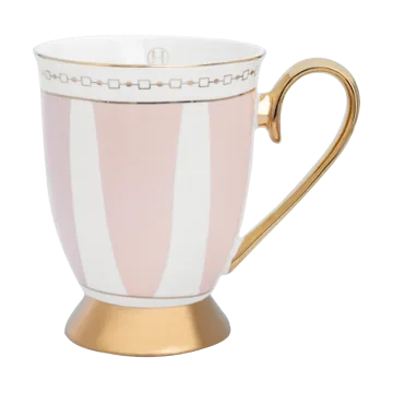 Strisce Rosa 马克杯28cl - 粉色_白色_金色 - Hilke Collection