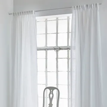 暮光带褶皱带窗帘140x290cm - 白色 - Himla