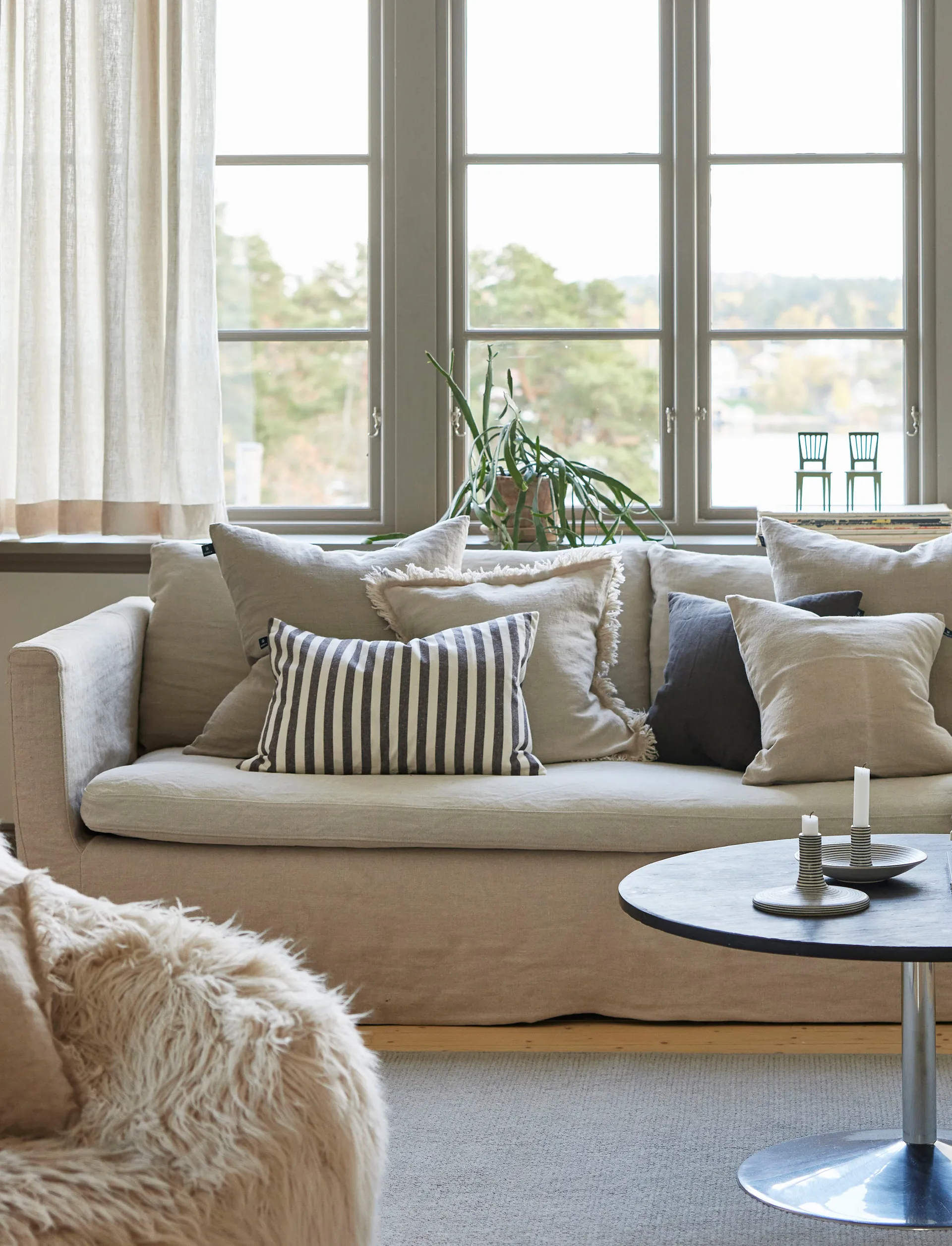 Bretagne 靠枕套, 巧克力色, 40x60 cm Himla