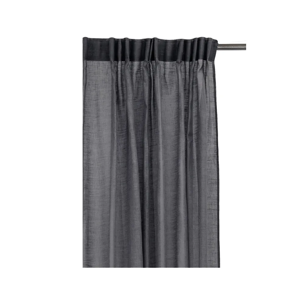 Dalsland窗帘, Charcoal, pleat band and channel Himla