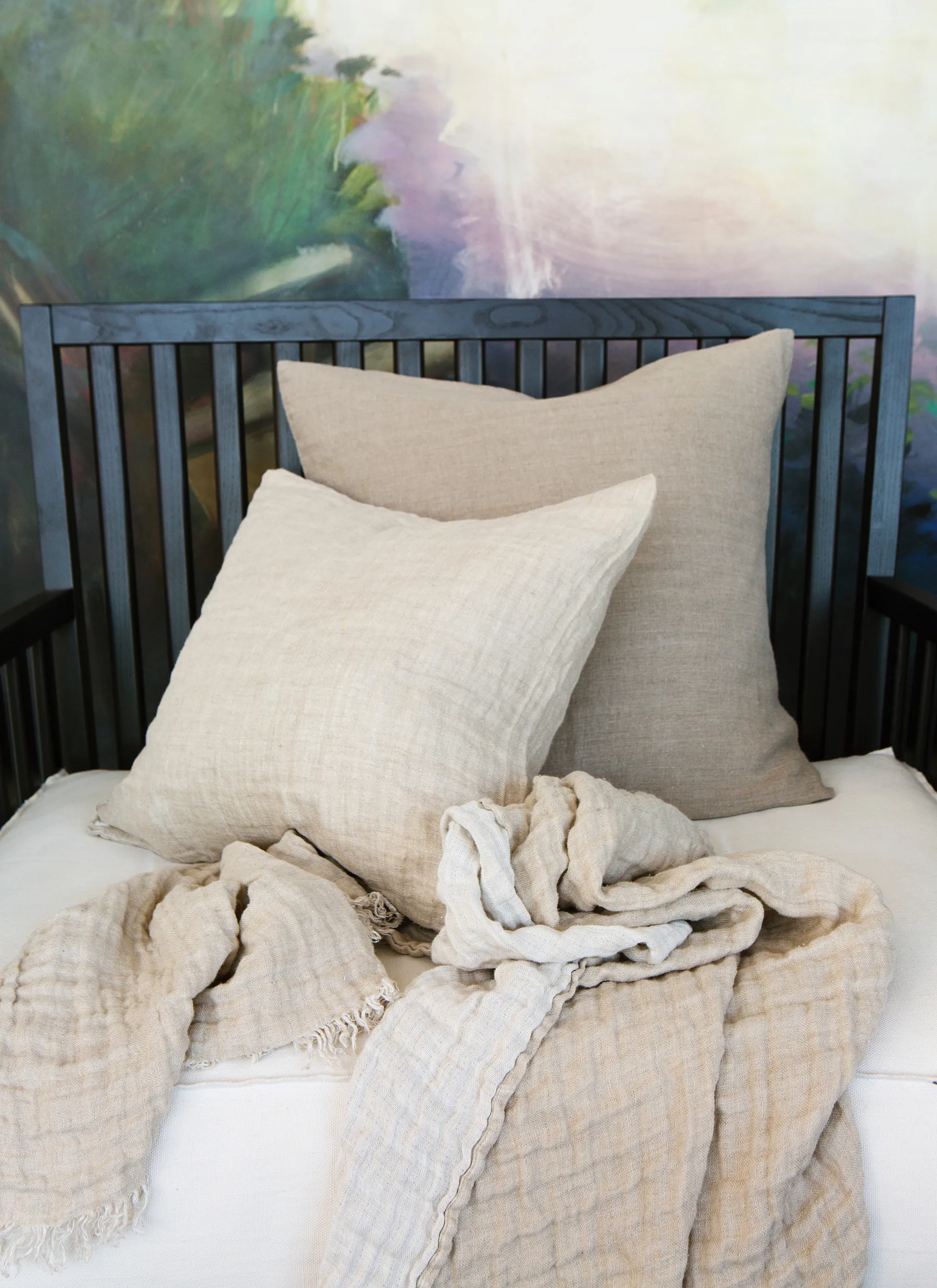 Hannelin 毯子 130x170 cm, natural-白色 (米色/白色) Himla