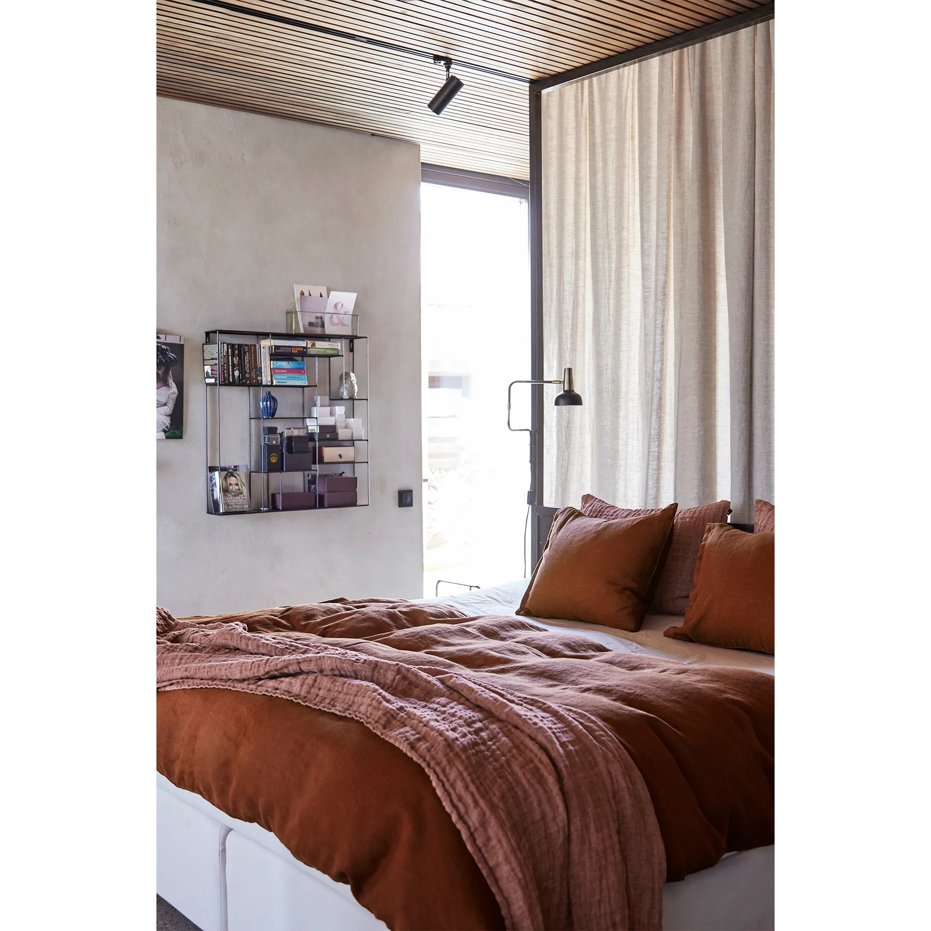 Hannelin bedspread rust 'n rose (brown), 160x260 Himla