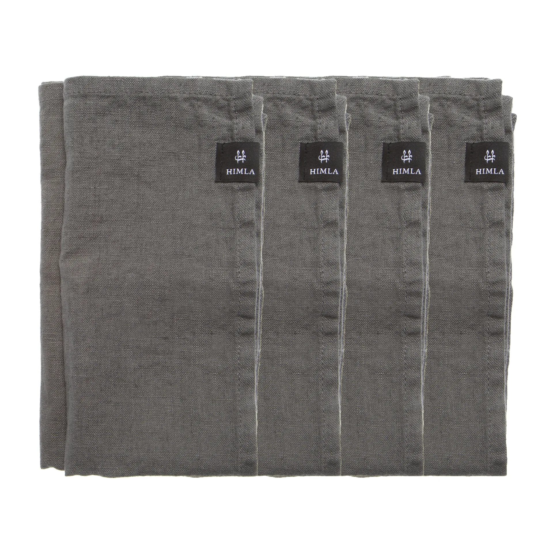Himla 阳光系列亚麻餐巾 4件套, Charcoal (深灰色) Himla