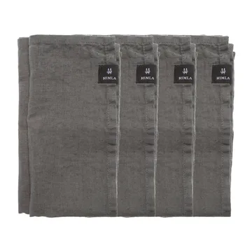 Himla 阳光系列亚麻餐巾 4件套 - Charcoal (深灰色) - Himla