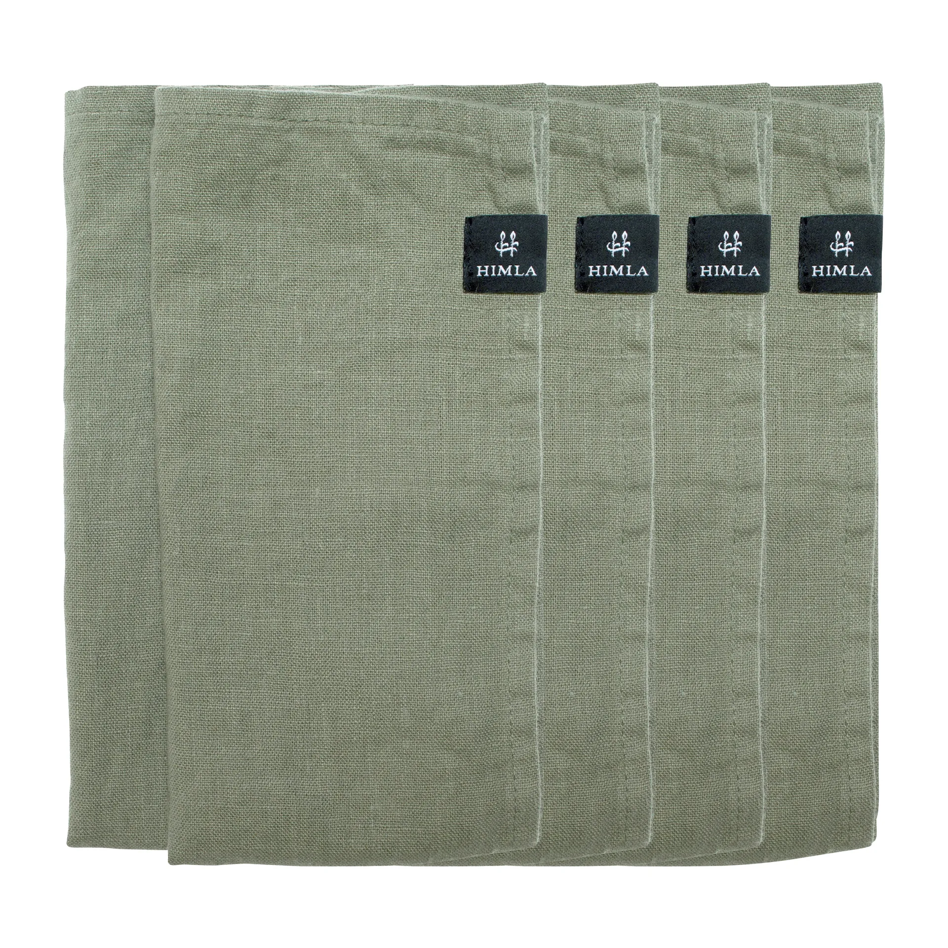 Himla 阳光系列亚麻餐巾 4件套, Sage（浅灰绿） Himla