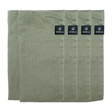 Himla 阳光系列亚麻餐巾 4件套 - Sage（浅灰绿） - Himla