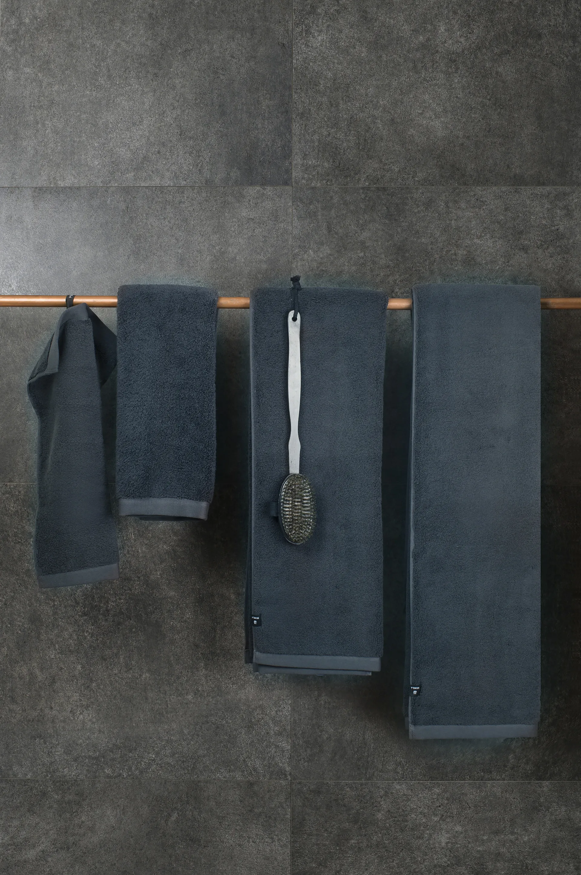 Maxime organic towel blue shadow, 70x140 cm Himla