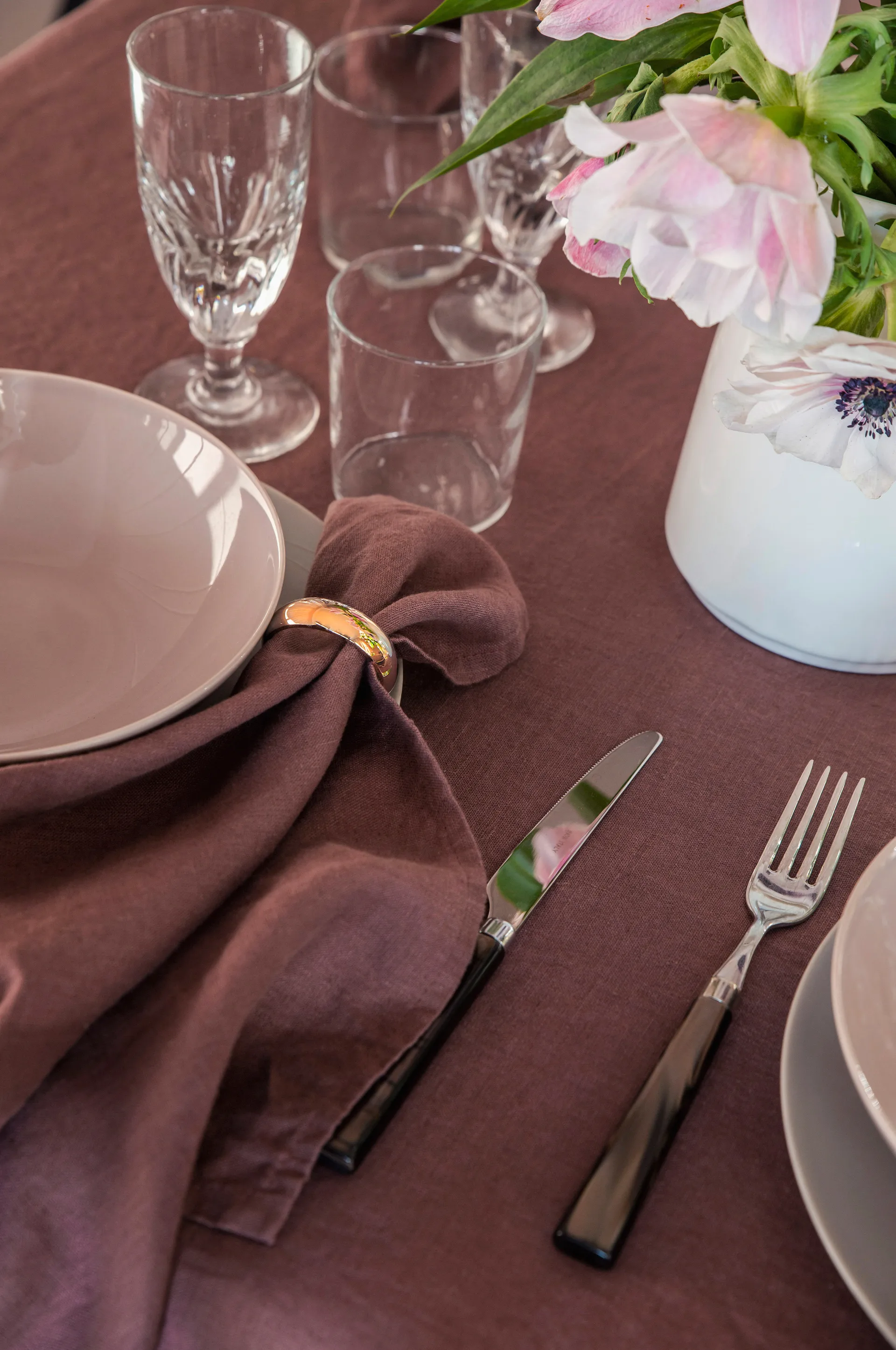 Monaco 餐巾环  Ø4 cm 四件套装, Brass Himla