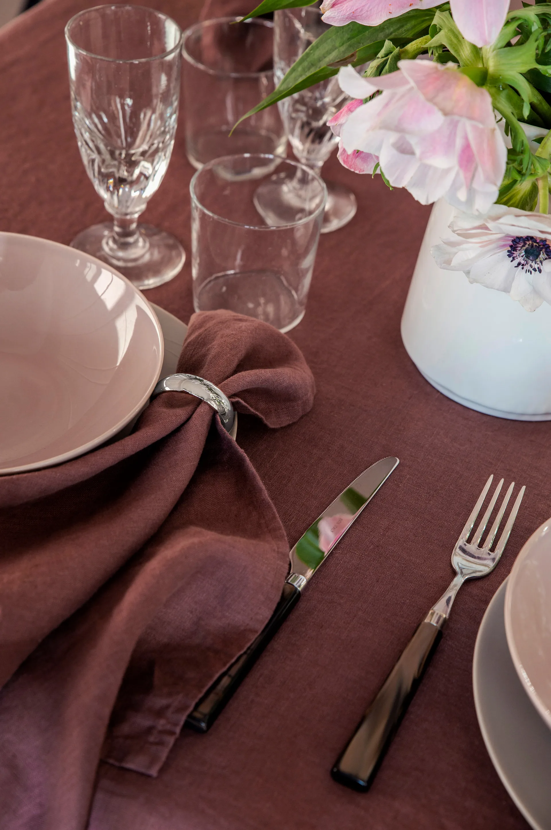 Monaco 餐巾环  Ø4 cm 四件套装, Silver Himla