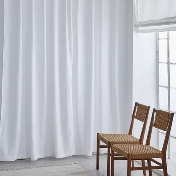 Springtime curtain with ironing strip 280x290 cm - 白色 - Himla