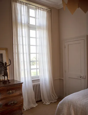 Sunrise 窗帘 with pleat band 280x290 cm - 白色 - Himla