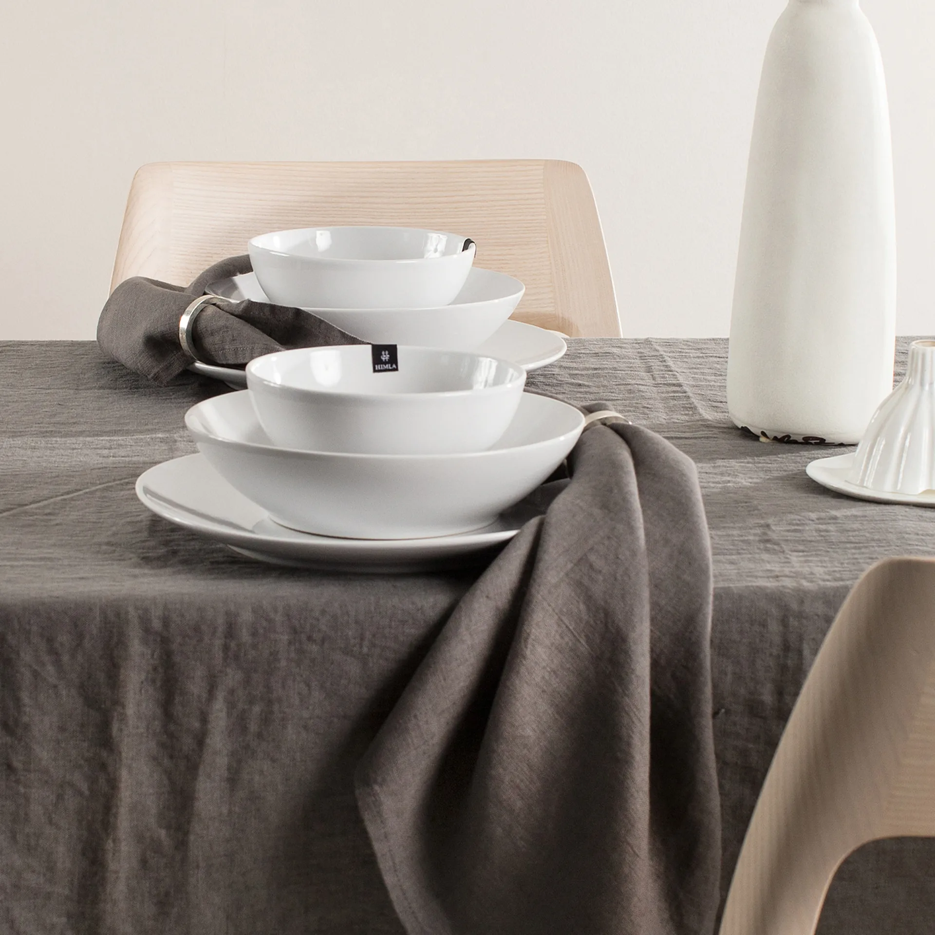 Sunshine 餐巾纸 四件套装, Charcoal (深灰色) Himla