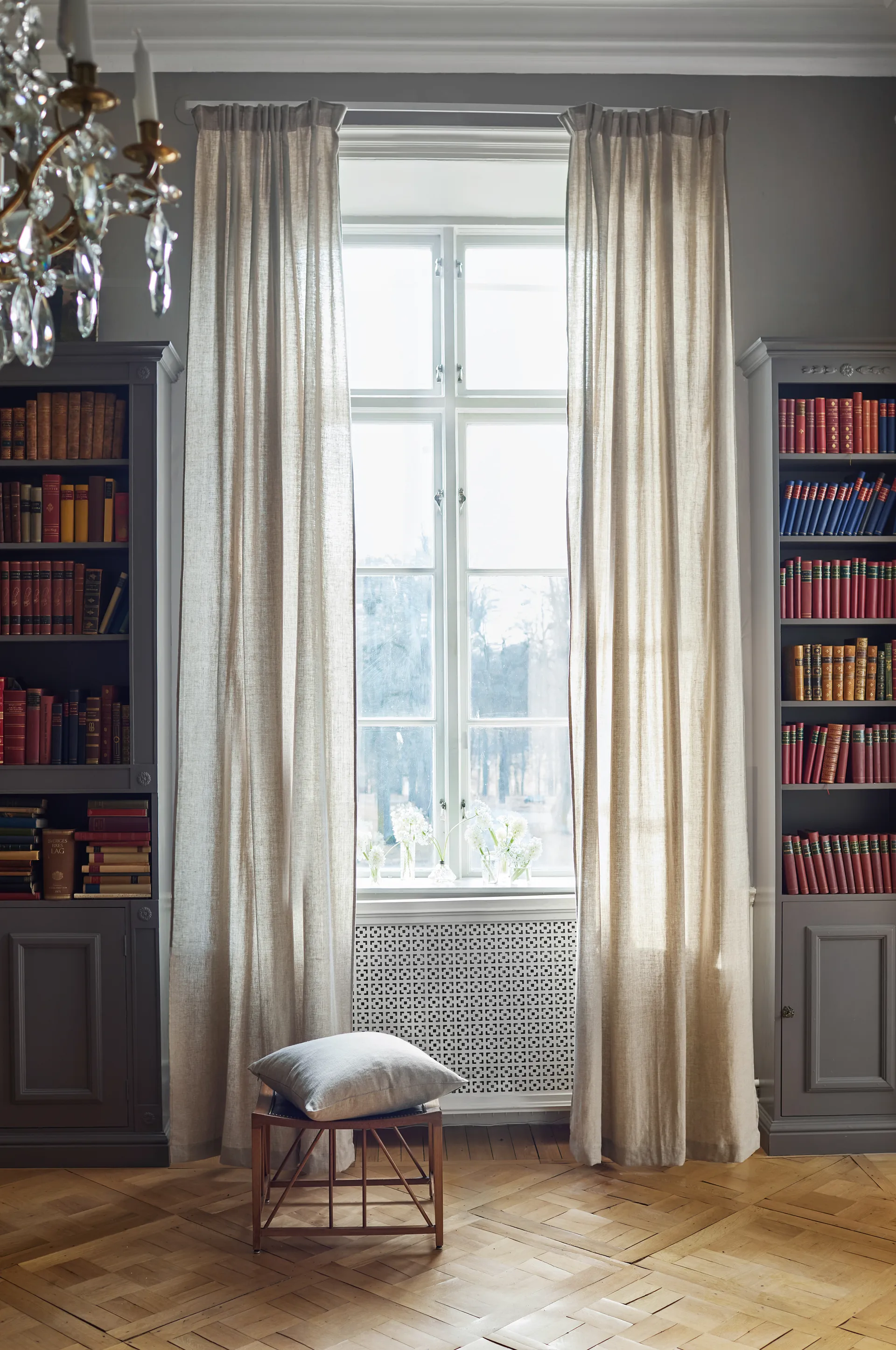 Woodland 窗帘 with pleat strip 135x290 cm, Natural Himla