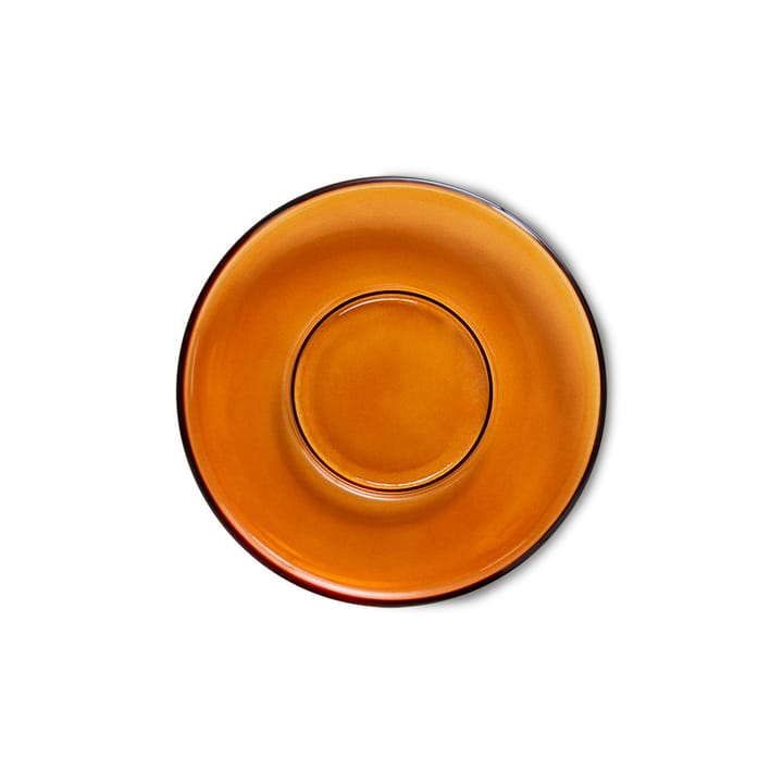 70's glassware 咖啡碟 Ø10.6 cm 四件套装, Amber 褐色 HKliving