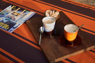 70's glassware 咖啡碟 Ø10.6 cm 四件套装 - Amber 褐色 - HKliving