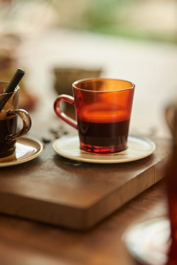 70's glassware 咖啡杯 20 cl 四件套装 - Amber 褐色 - HKliving