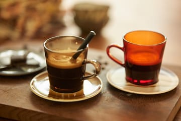 70's glassware 咖啡杯 20 cl 四件套装 - Mud 褐色 - HKliving