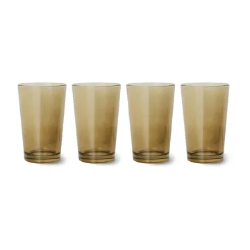 70's glassware tea glasses 20 cl 四件套装 - Mud 褐色 - HKliving