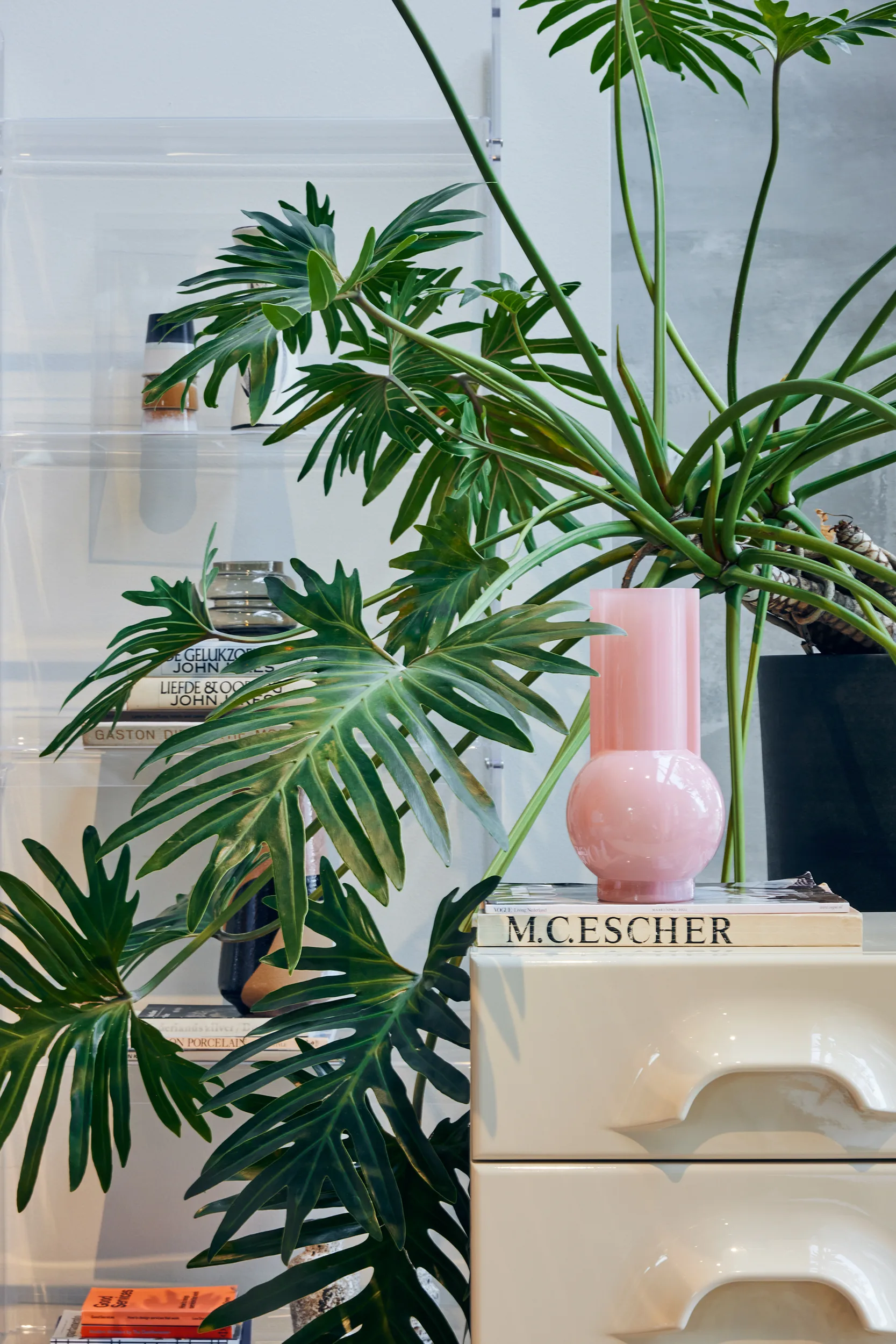 HK Living 玻璃花瓶 25 cm, Flamingo 粉色 HKliving