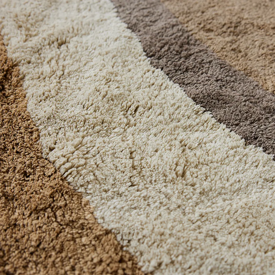 Natural Waves 浴室地垫 Ø120 cm, 原色/自然色 multicolours HKliving