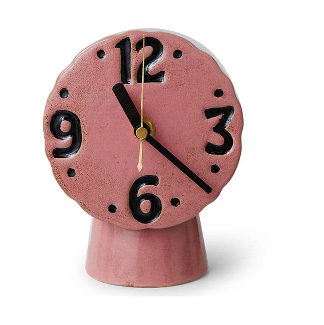 复古Retro陶瓷钟表 16.2 cm - 粉色 - HKliving