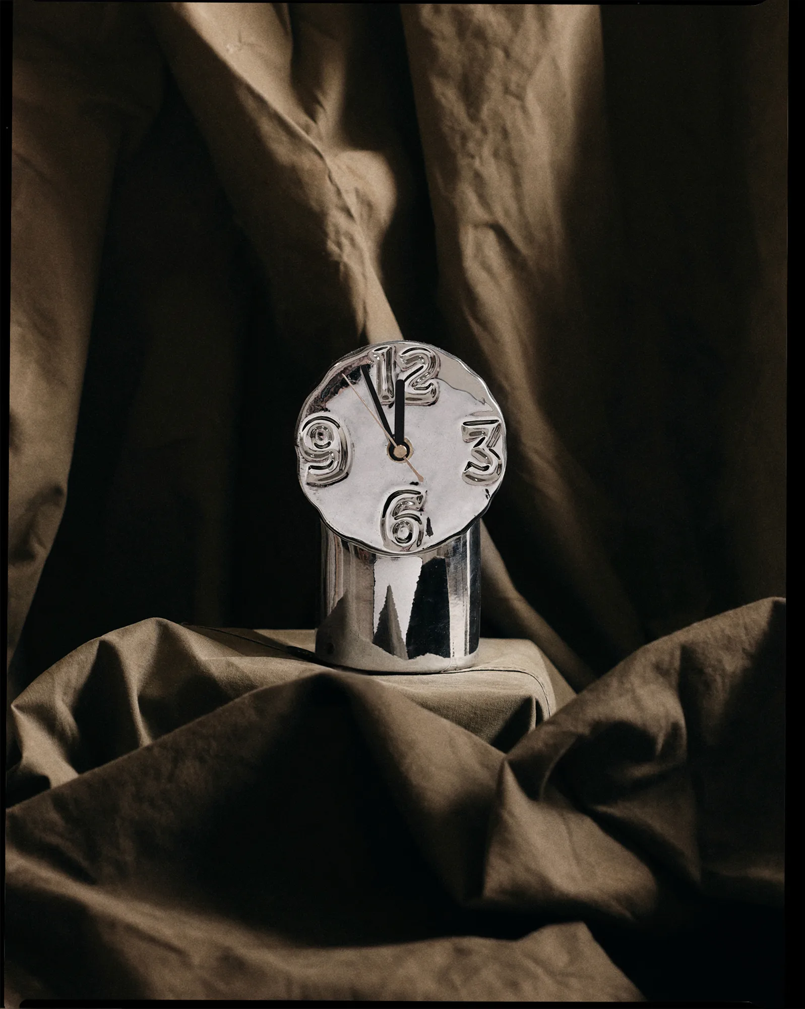 复古Retro陶瓷钟表 17.5 cm, 镀铬色 HKliving