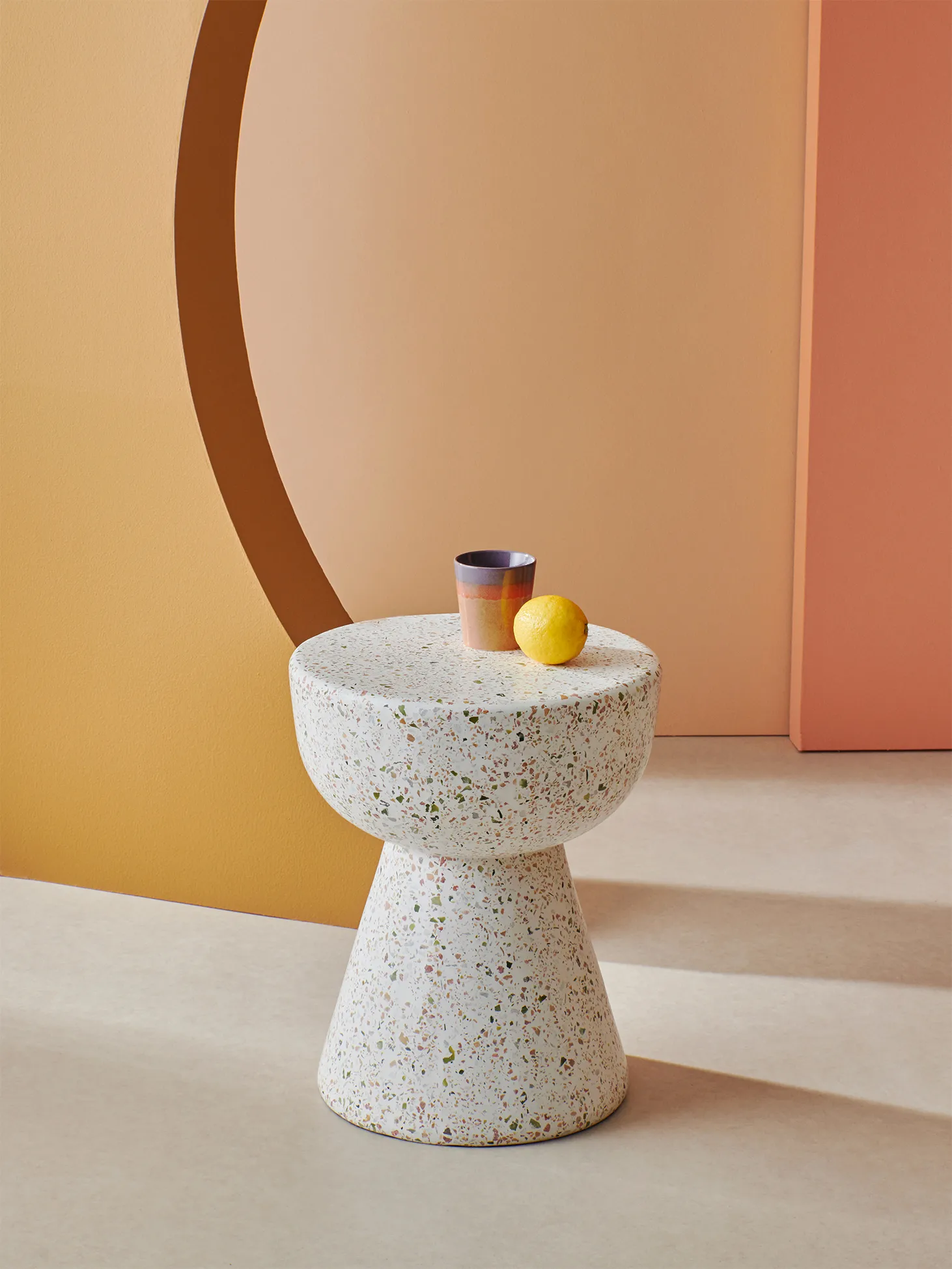 Terrazzo 小边桌 Ø35 cm., Terrazzo multicolour HKliving