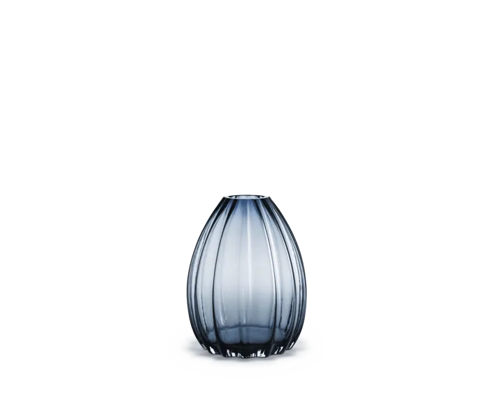 2Lip花瓣造型玻璃花瓶34cm - 深蓝色 - Holmegaard