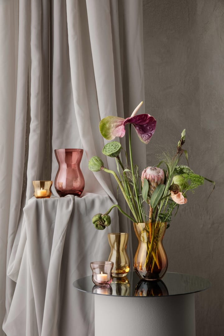 Calabas 花瓶 21 cm, Duo burgundy-amber Holmegaard