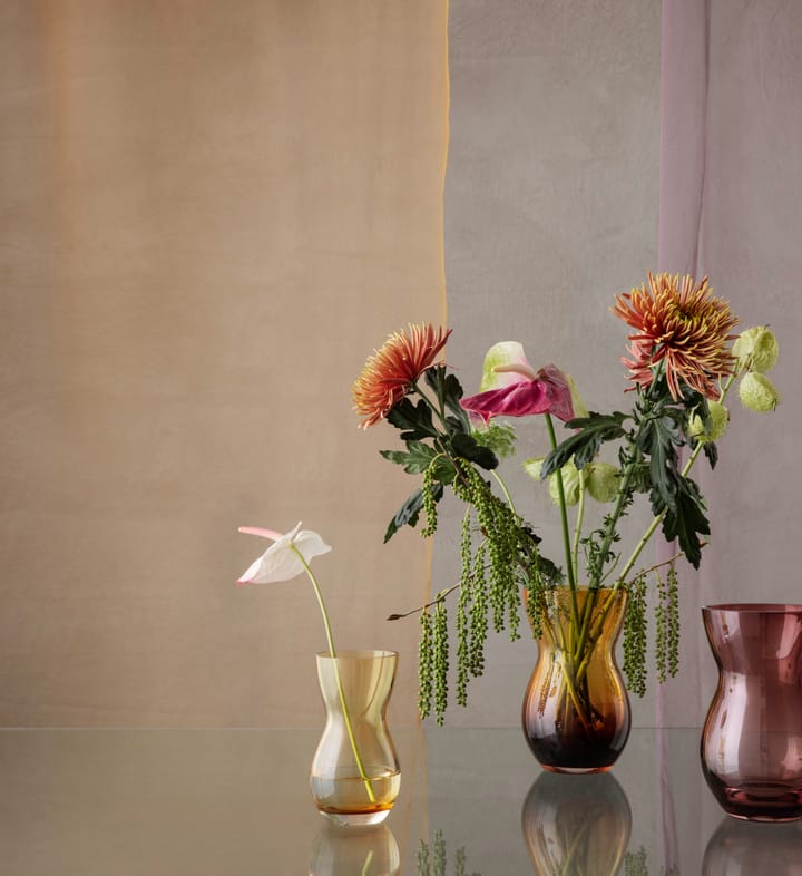 Calabas 花瓶 21 cm, Duo burgundy-amber Holmegaard