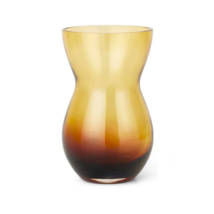 Calabas 花瓶21cm - 勃艮第红_琥珀色双拼 - Holmegaard