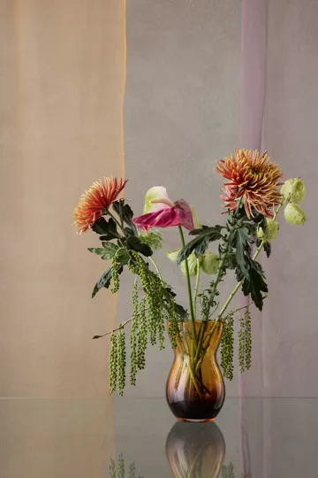 Calabas 花瓶21cm - 勃艮第红_琥珀色双拼 - Holmegaard