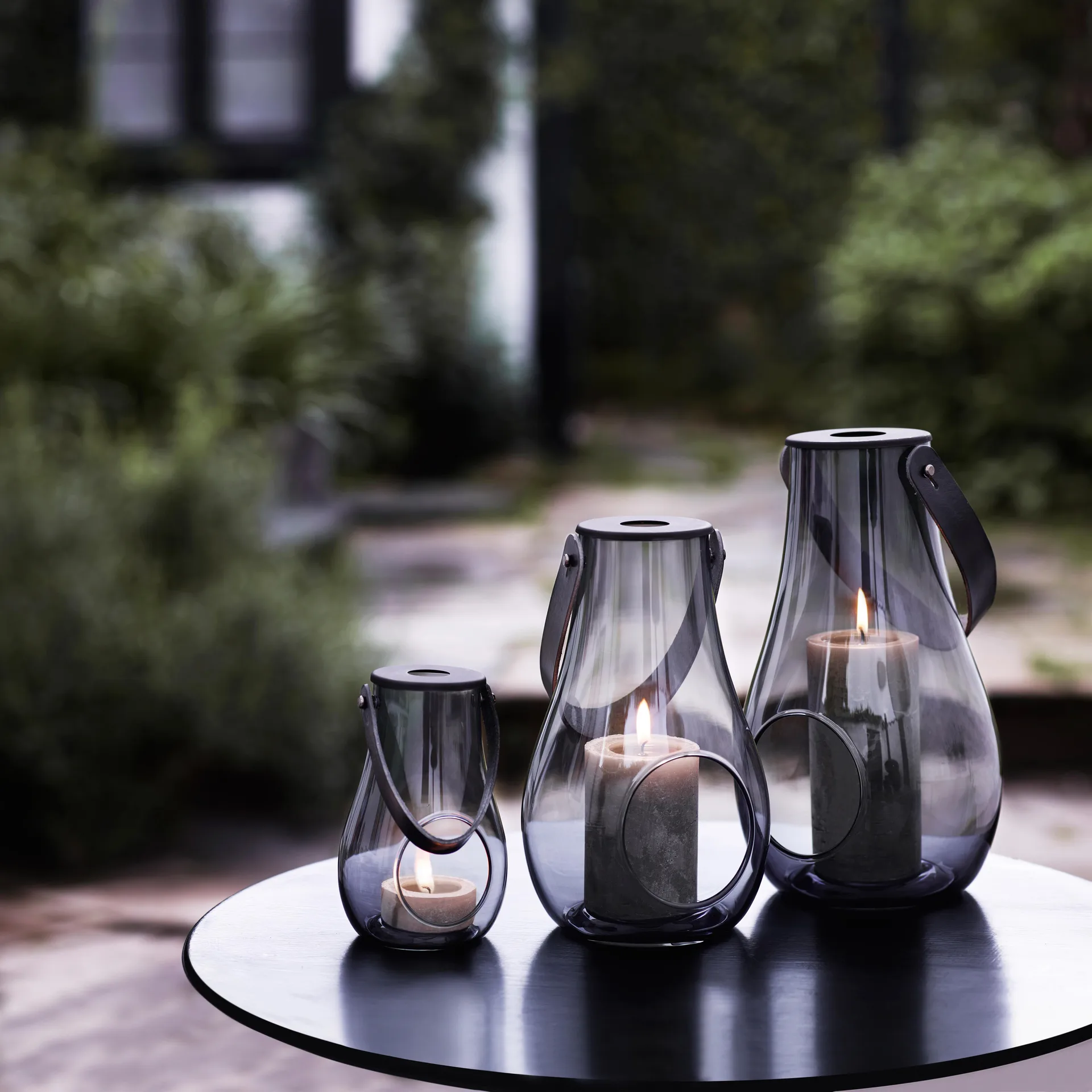Design with Light 烟灰色烛台, 25cm Holmegaard