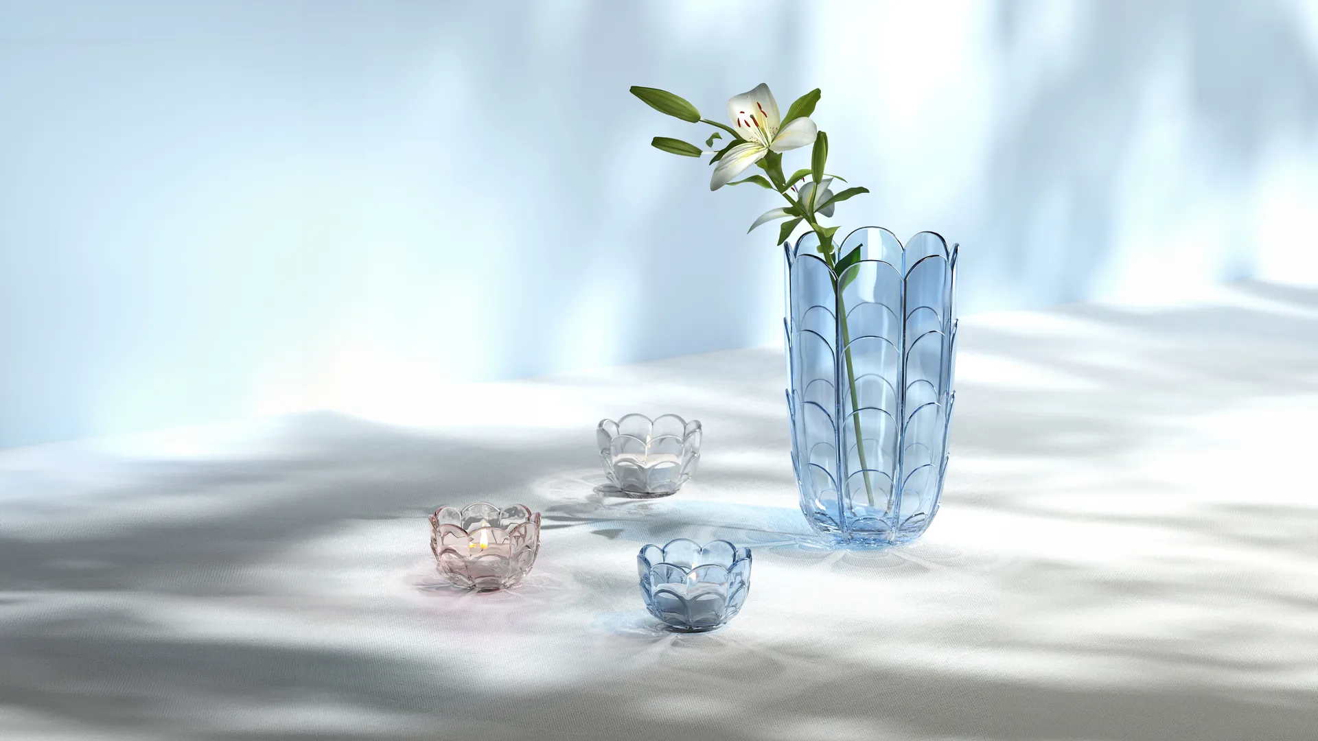 Lily 烛台Ø7cm, 樱花粉 Holmegaard